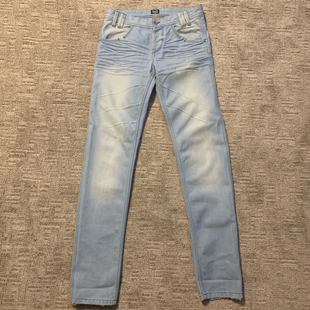 Dolce & Gabbana Light Wash Tight Fit Jeans